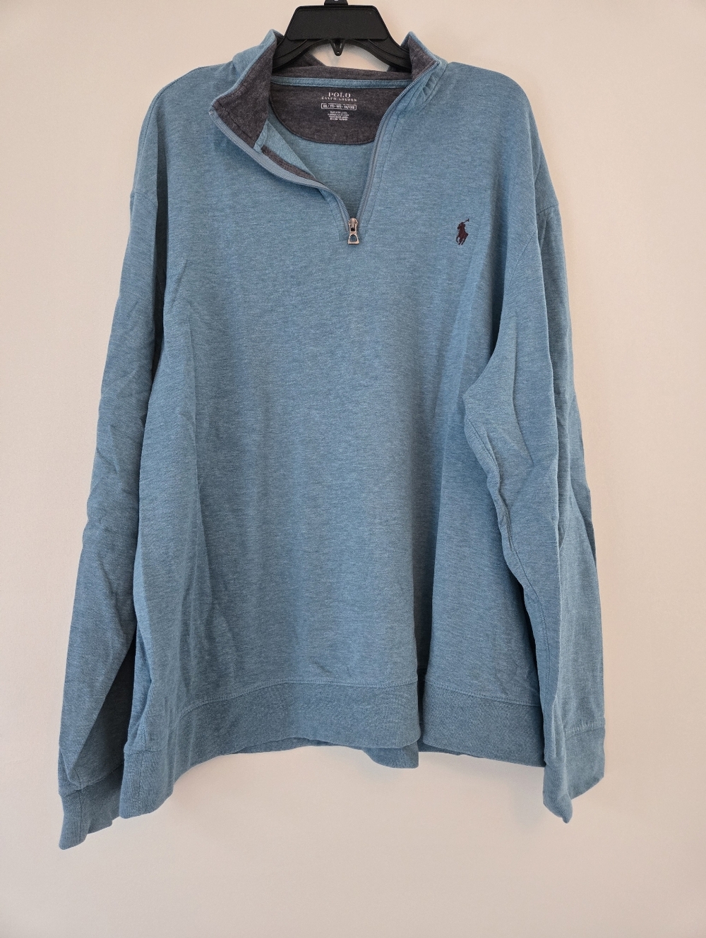 Polo by Ralph Lauren Blue Quarter-Zip Sweater